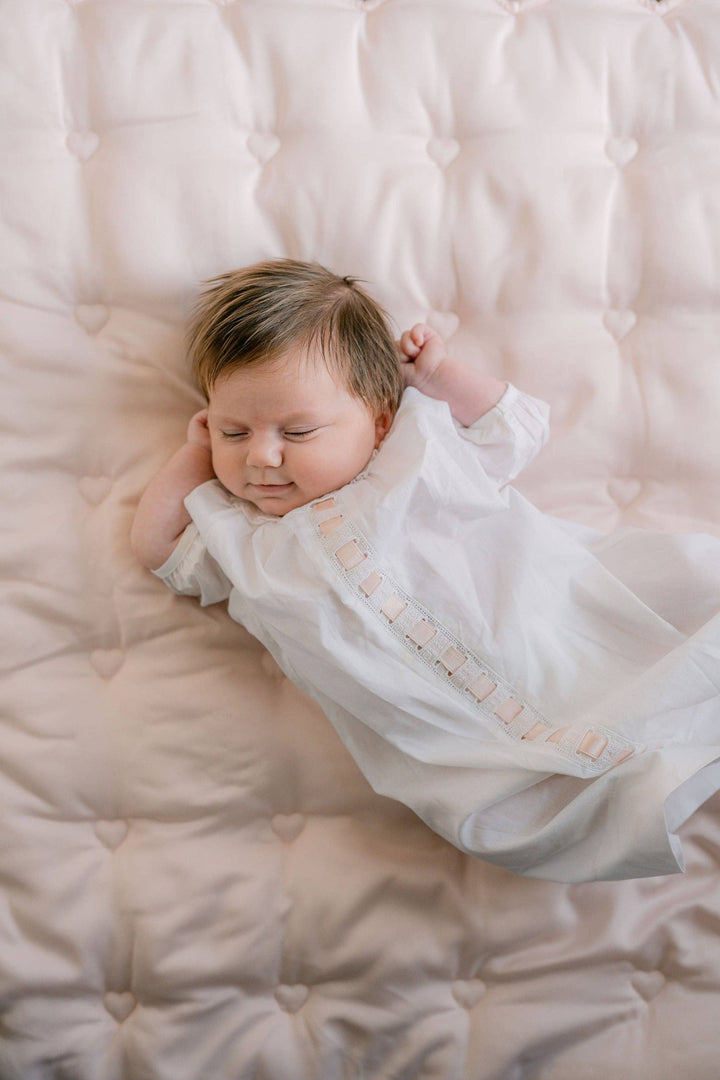 Lenora - BABY BRANTLEY RIBBON DAYGOWN: Blue / 0/3M