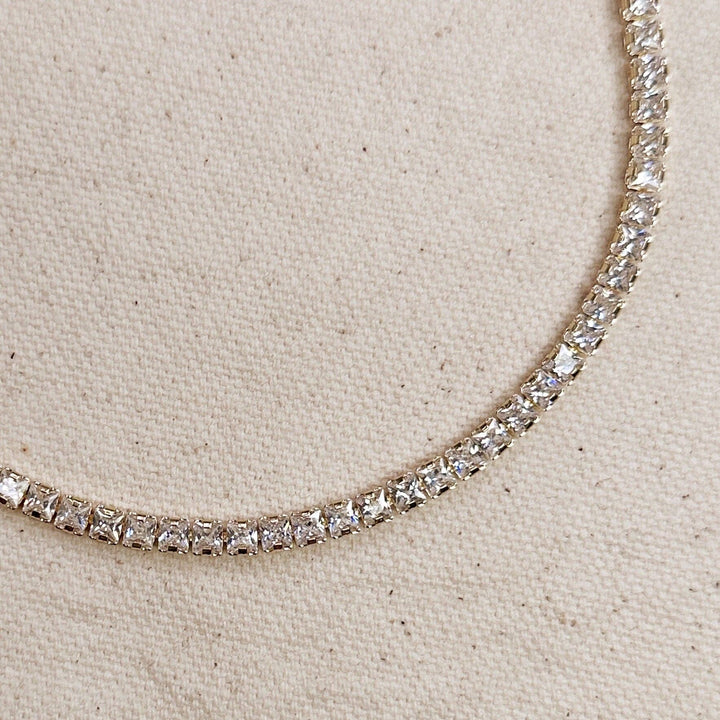 GoldFi - 18k Gold Filled 3mm CZ Tennis Necklace