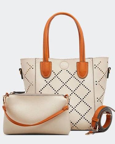 Louenhide - Baby Bermuda Tote Bag: Vegan-Polyurethane / Women-Owned / Putty