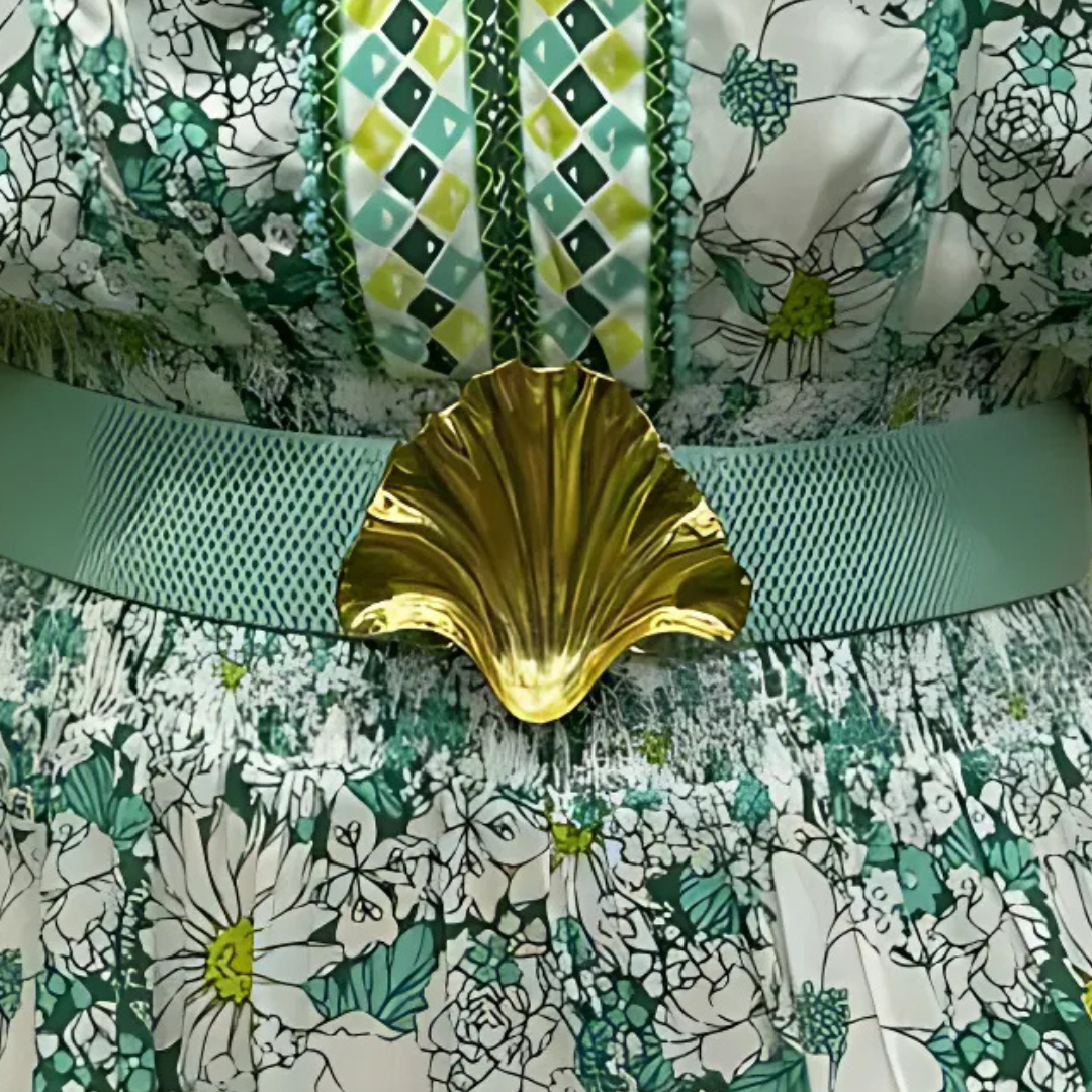 Garland - Clamshell Artisan Interchangeable Belt Buckle w/ Gold Finish