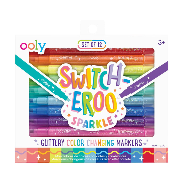OOLY - Switch-eroo! Sparkle Color Changing Markers - Set of 12