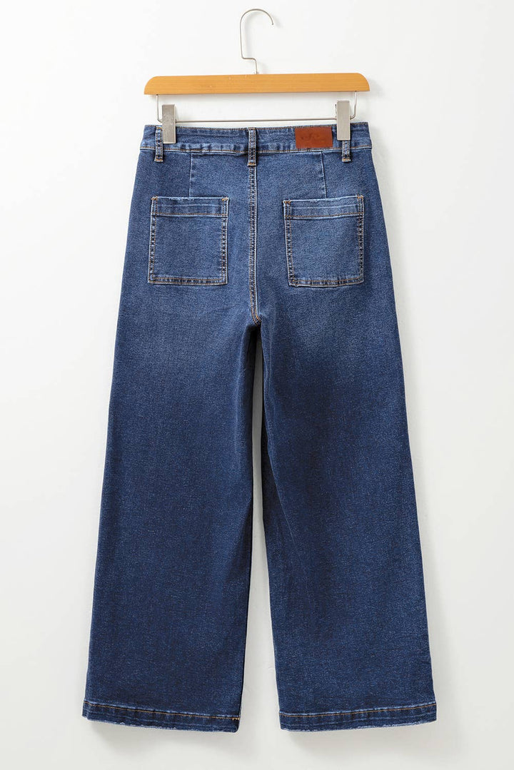 Aapparella - Womens Mimimalist Patch Pocket Shift Jeans | 4-16: Bluing / 16