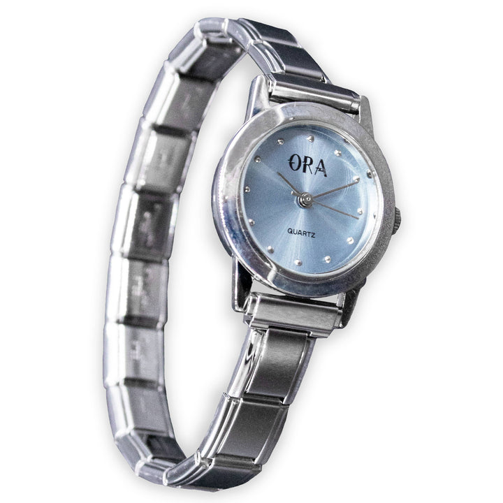 Natalia - Italian Charm Link Watch (Analog): Blue