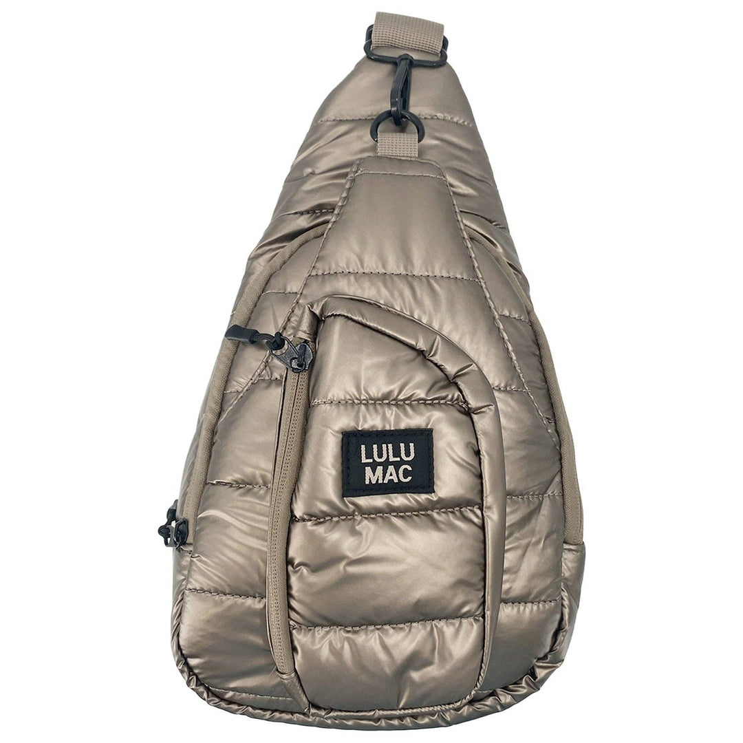 Girlie Girl Originals - MP-5029 Puffer Metallic Sling Bag-Olive