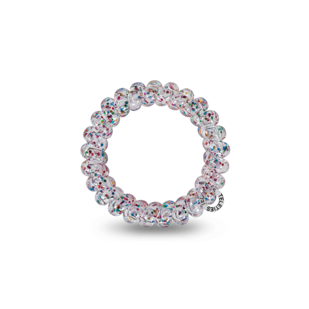 TELETIES - Spiral Hair Coils | Large | Party People Hair Ties