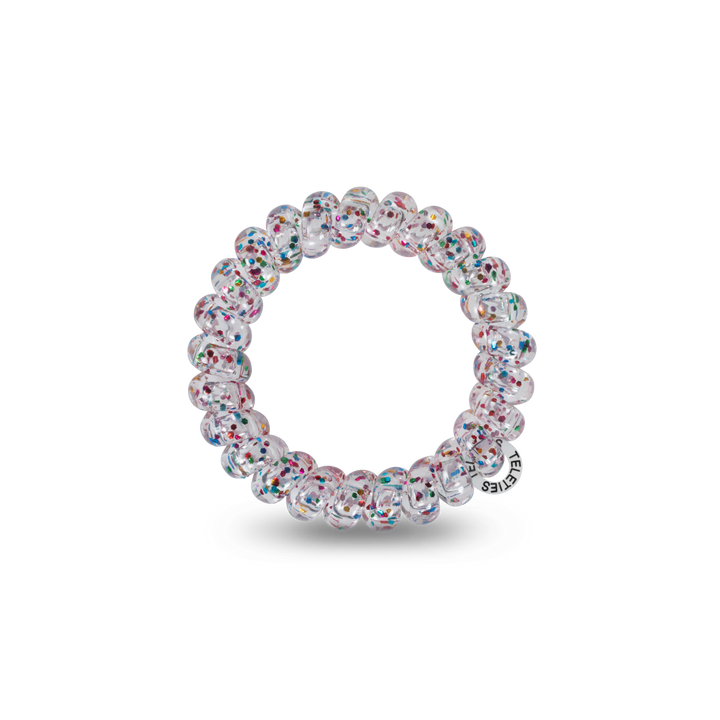 TELETIES - Spiral Hair Coils | Large | Party People Hair Ties