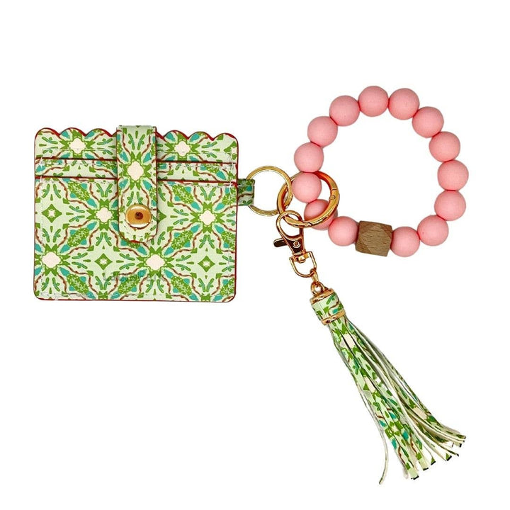 Laura Park Designs - Lagos Blush Keychain Wristlet Wallet: One Size