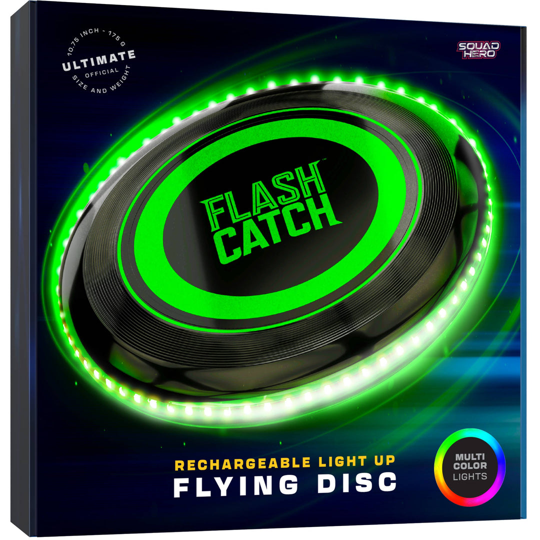Squad Hero - Rechargeable Light-up Flying Disc, Motion Activated Frisbee