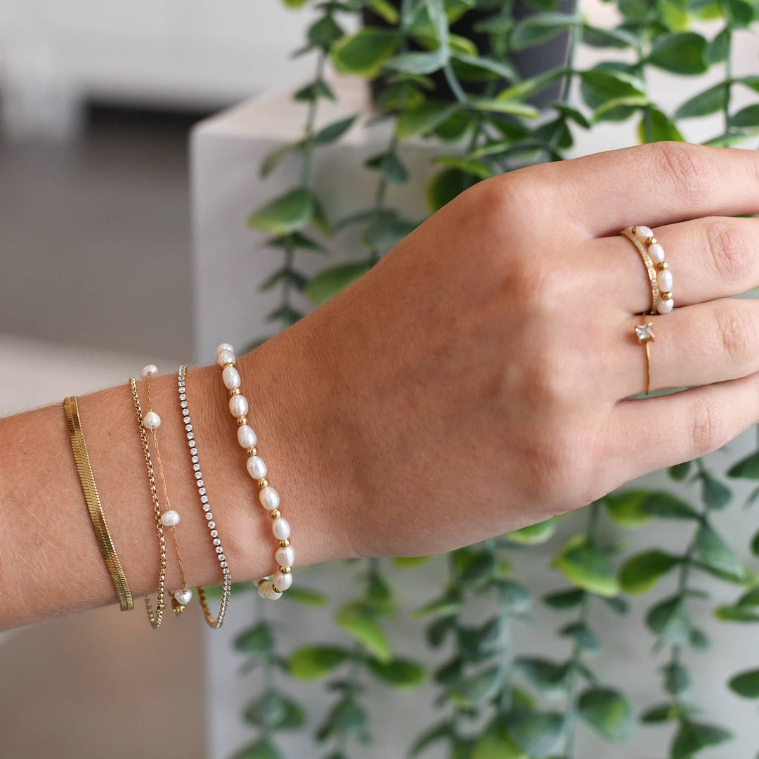 Nikki Smith Designs - Gold Micro Tennis Bracelet- Waterproof