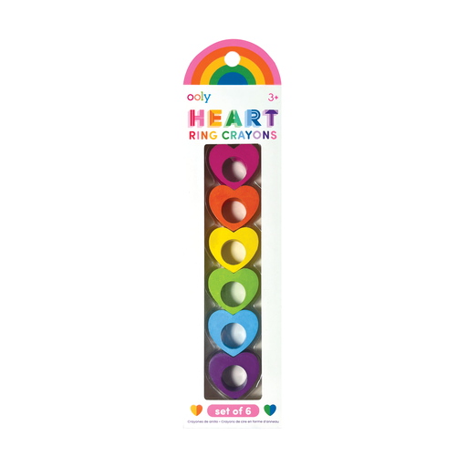 OOLY - Heart Ring Crayons - Set of 6