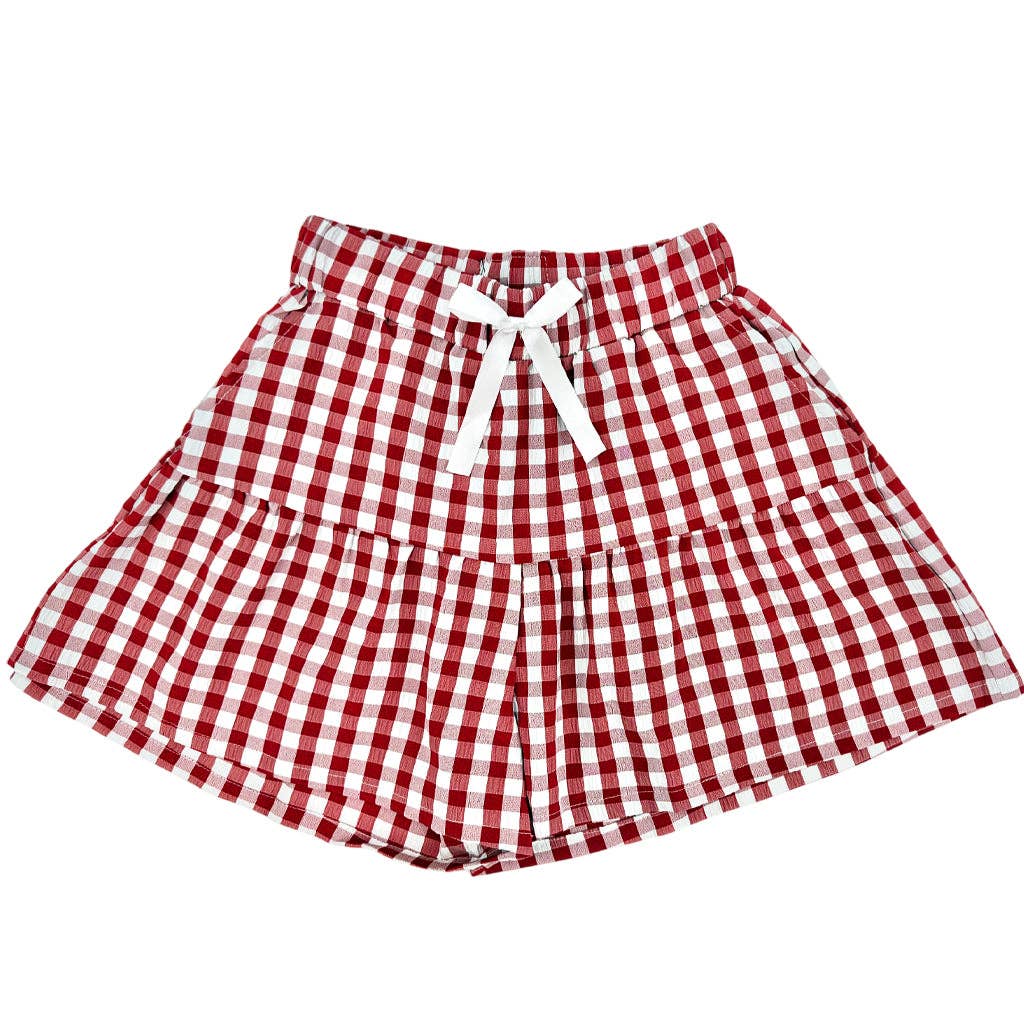 Girlie Girl Originals - LM-1112 RED Lulu Mac MODERN SKORT: RED / Small