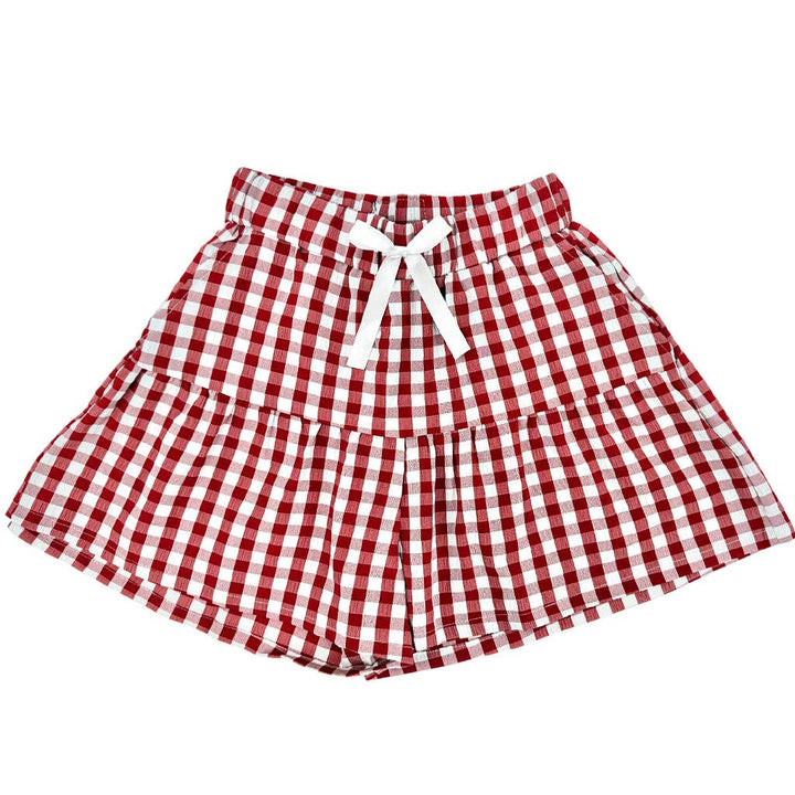 Girlie Girl Originals - LM-1112 RED Lulu Mac MODERN SKORT: RED / Small