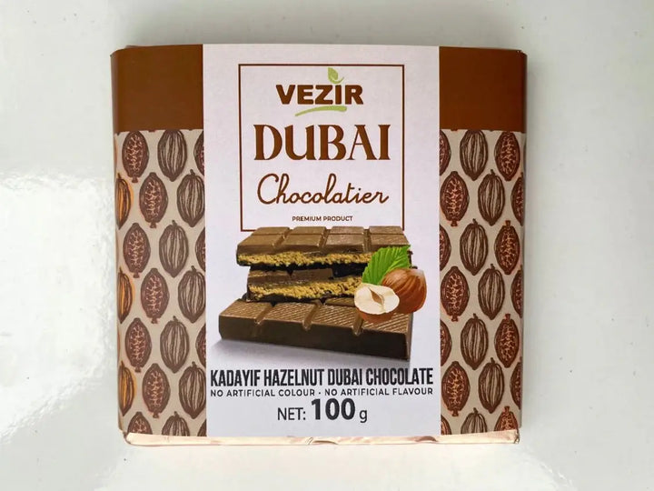 Aladdin - Hazelnut Praline Dubai Chocolate Bar –Crispy & Nutty Delight: 1 bar