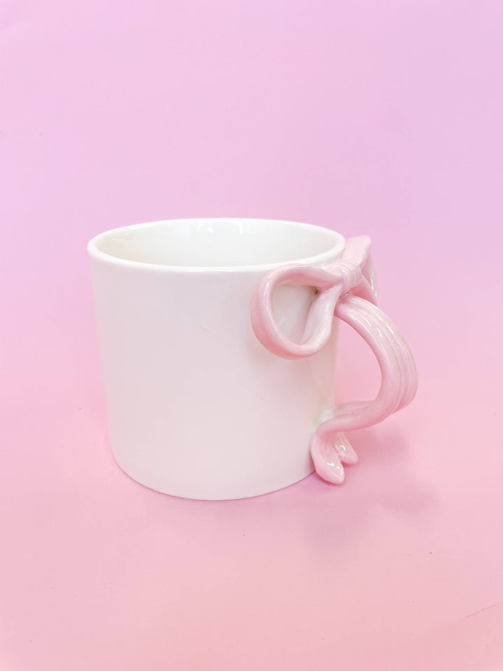 Rock Paper Scissors - Pink Bow 15oz Ceramic Coffee Mug