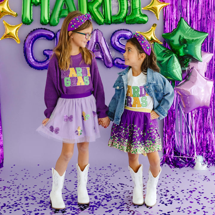 Sweet Wink - Mardi Gras Confetti Tutu - Kids Clothing - Mardi Gras: 1-2Y