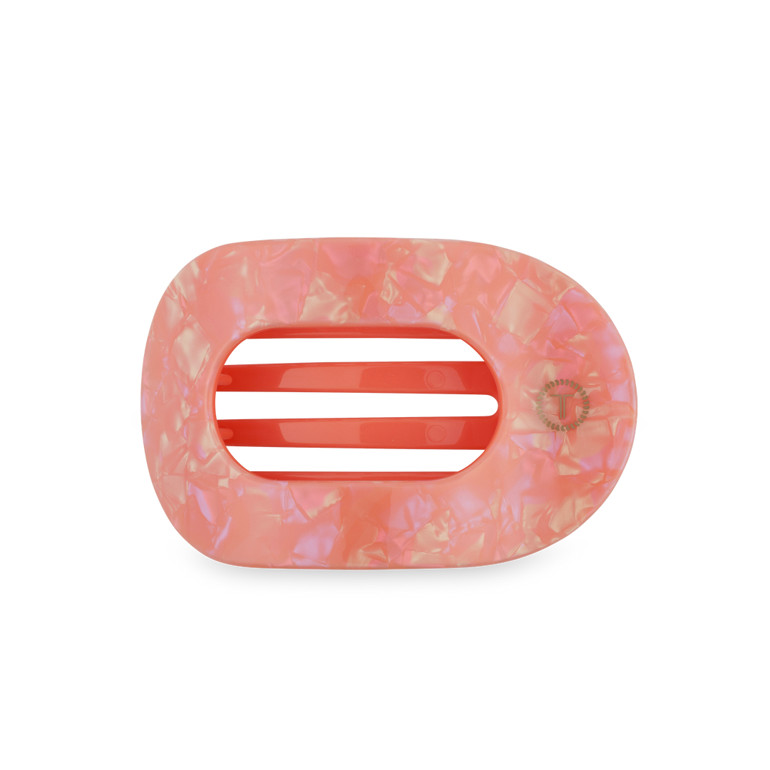 TELETIES - Flat Round Hair Clip | Medium | Dreamsicle