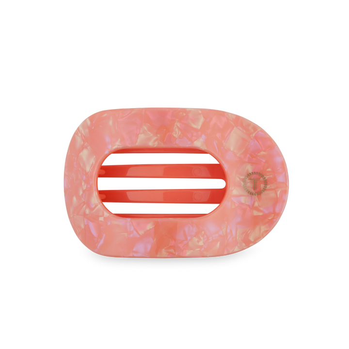 TELETIES - Flat Round Hair Clip | Medium | Dreamsicle