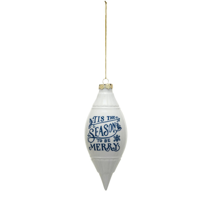 5-1/2"H Ceramic Finial Ornament "Tis The Season ..."