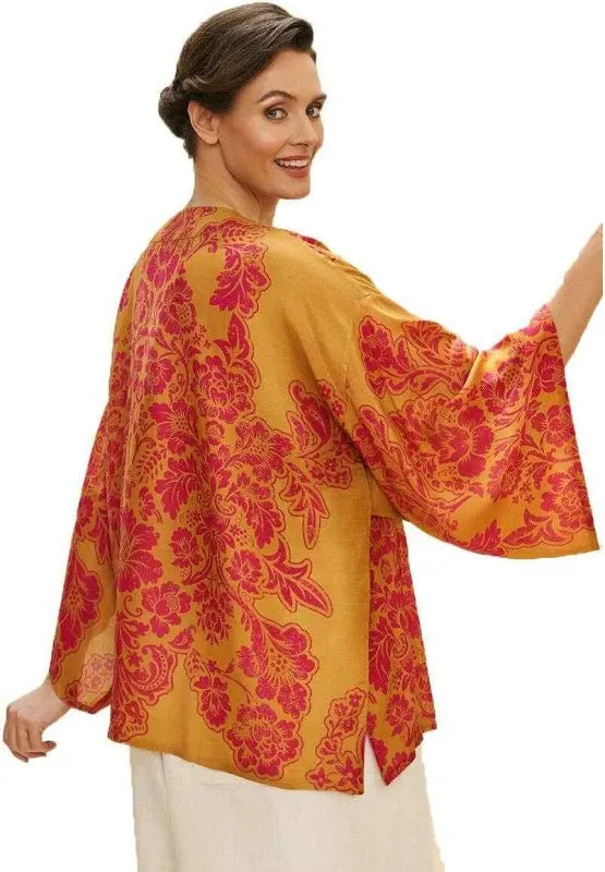 Powder - Mustard Tapestry Kimono Jacket