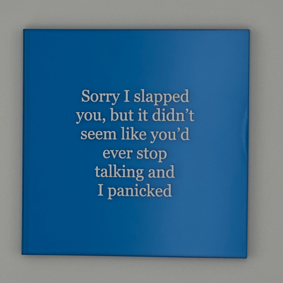 Sorry I slapped you, but it didn't seem like you'd