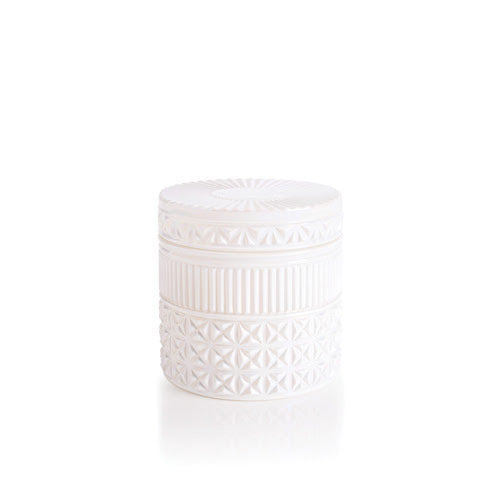 Volcano White Opal Gilded Faceted Jar