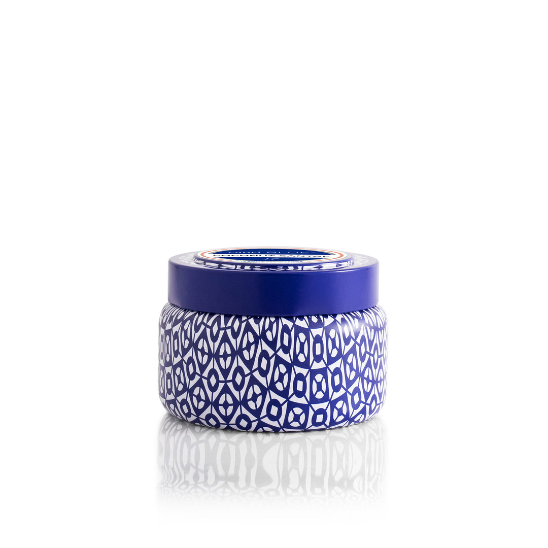 Capri Blue Printed Travel Tin Coconut Santal