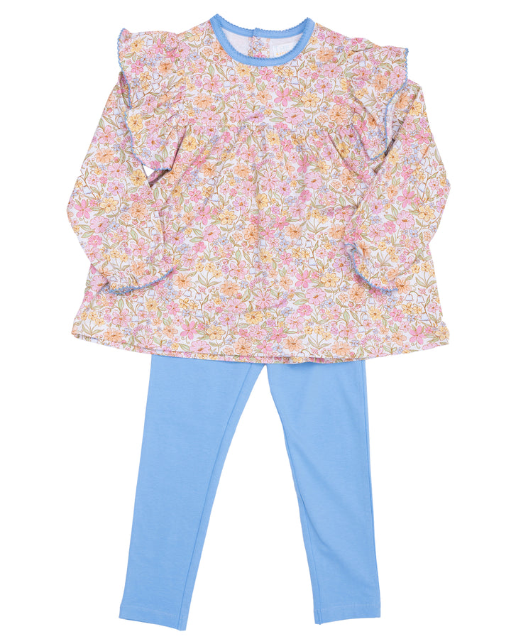 Abree Watercolor Wildflower Legging Set