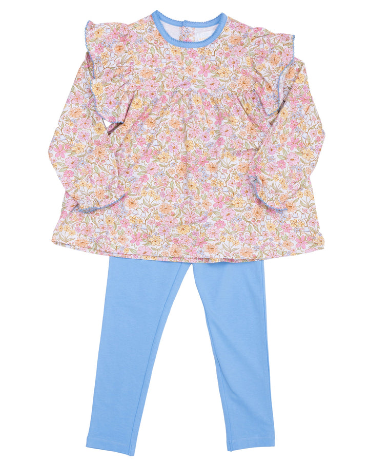 Abree Watercolor Wildflower Legging Set