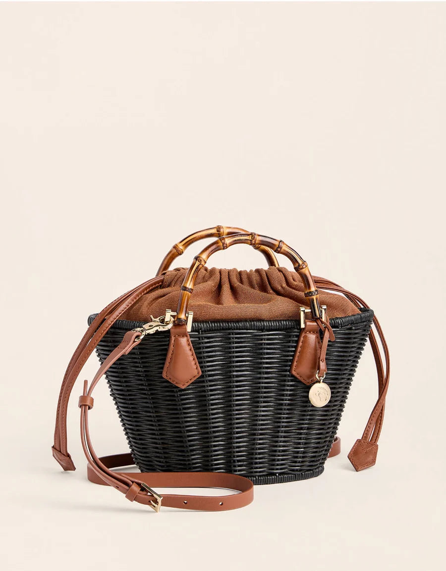 Maeve Wicker Bucket Black