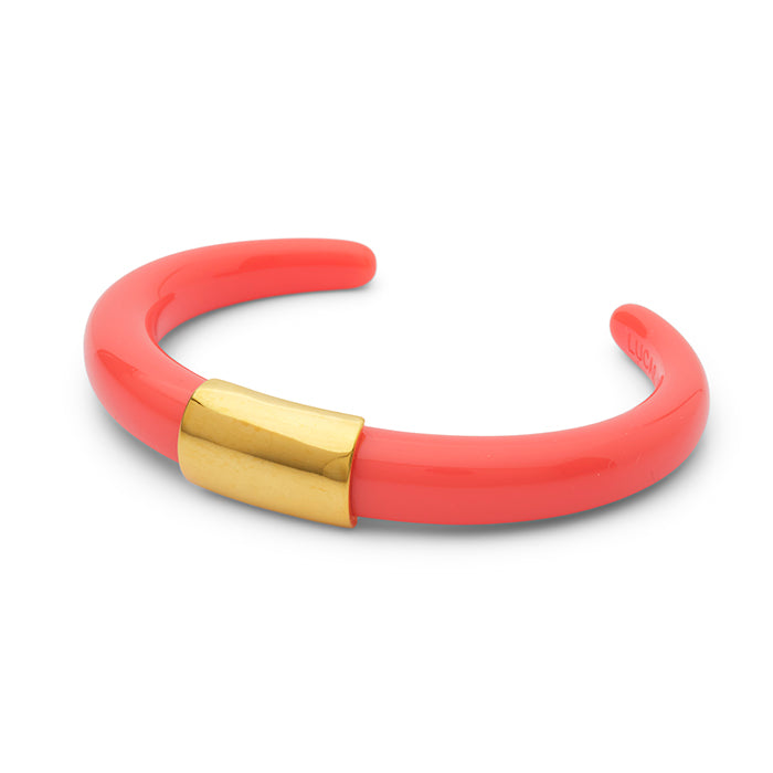 Thin Resin Bangle w Gold Medallion