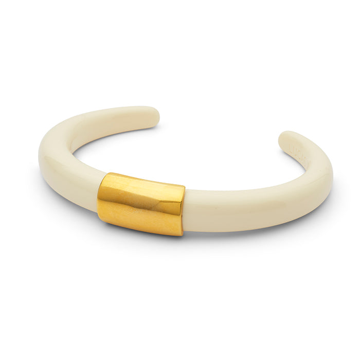 Thin Resin Bangle w Gold Medallion