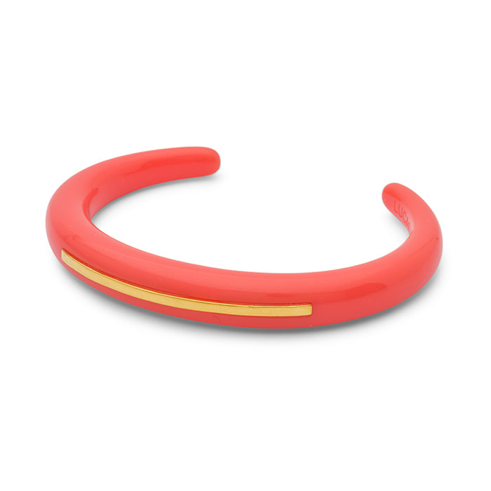 Thin Resin Bangle w Gold Bar