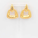 Hammered Chunky Circle 1.75" Stud Earring