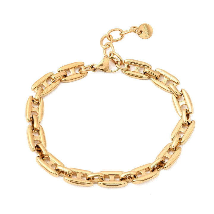 Stainless Steel Bracelets Real 18K Gold Plated