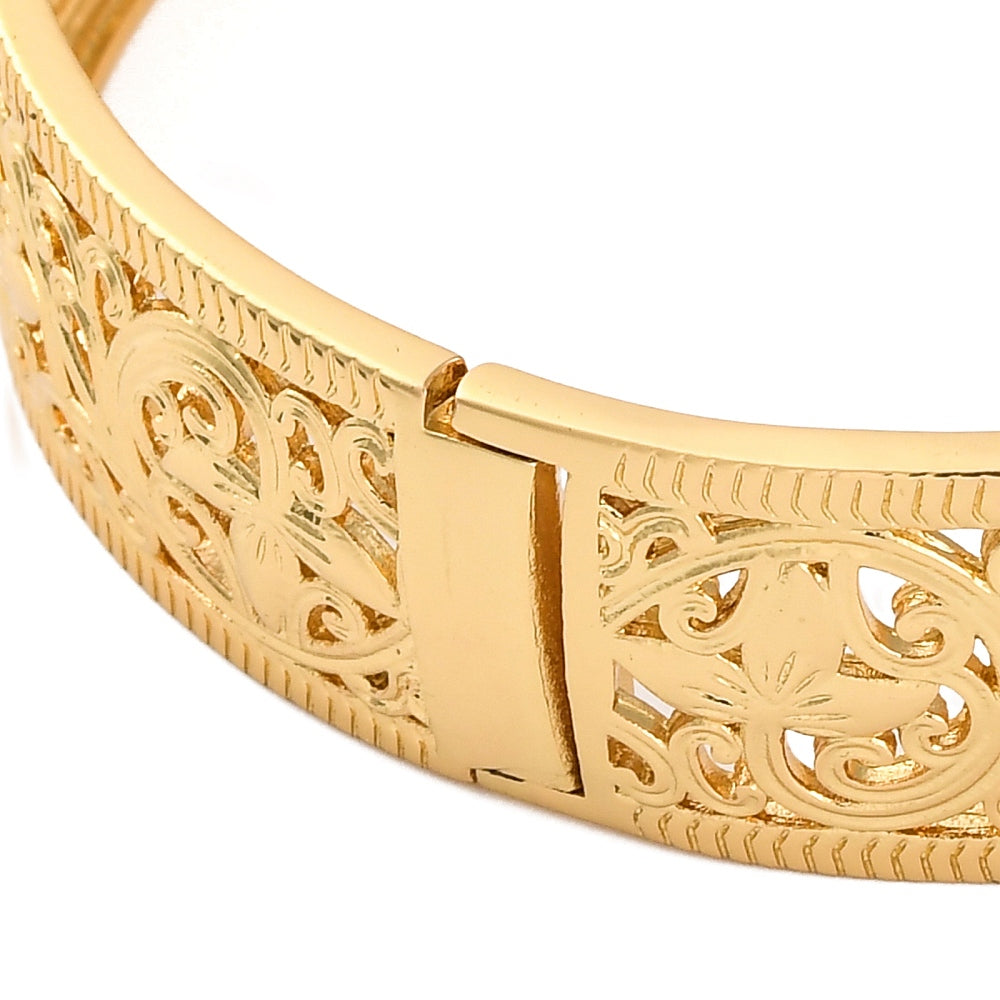 Brass Micro Pave Clear Cubic Zirconia Hinged Bangles for Women, Heart, Cadmium Free & Lead Free, Rack Plating, Long-Lasting Plated, Real 18K Gold Plated