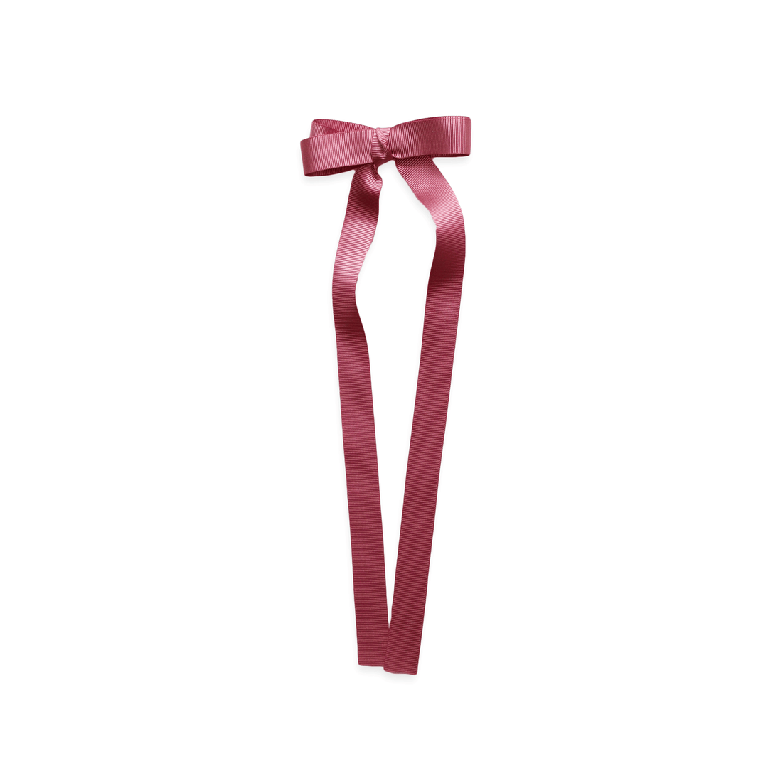 Eva's House Snap Clip - Grossgrain Long Tail Bow - 9 inches