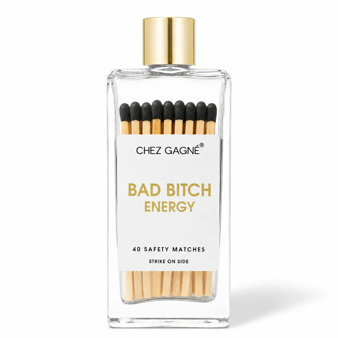 Bad Bitch Energy - Black Matches in Glass Bottle