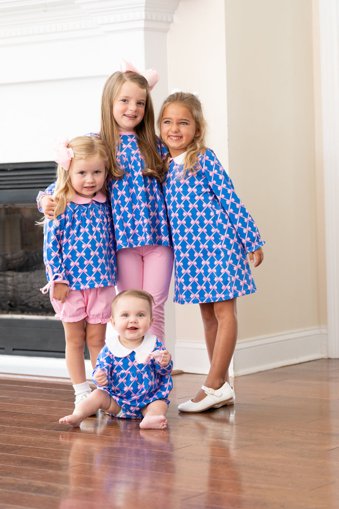 Presley Kait Blue Ribbon Bow Dress