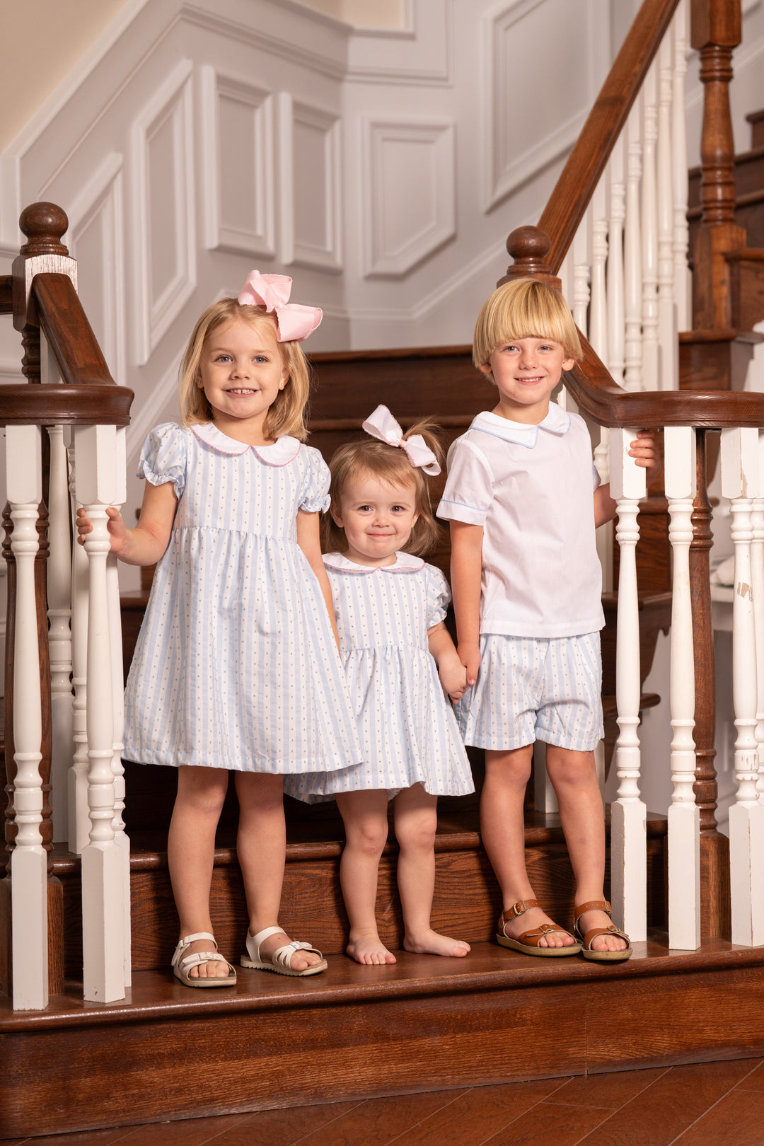 Ella Blue Stripe Breeze Bloomer Set