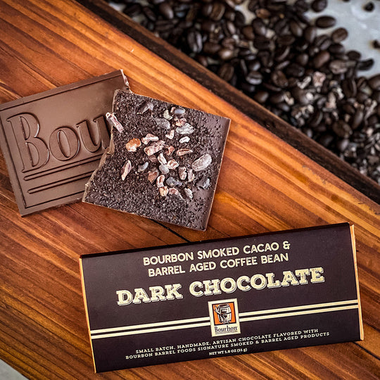 Bourbon Smoked Cacao & Barrel Aged Coffee Bean Dark Chocolate The
