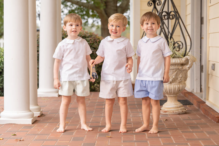 John Willow Green Stripe Short Set