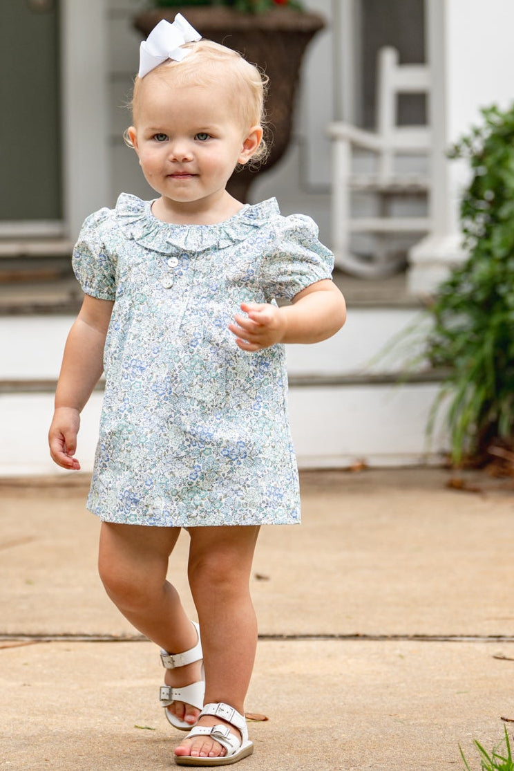 Hallie Teal Briar Floral Bloomer Set