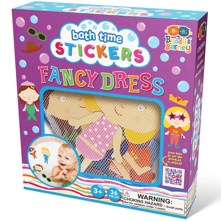 Buddy & Barney Bath Time Stickers - Fancy Dress