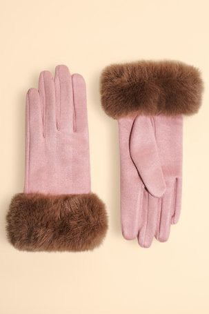 Bettina Faux Suede Gloves