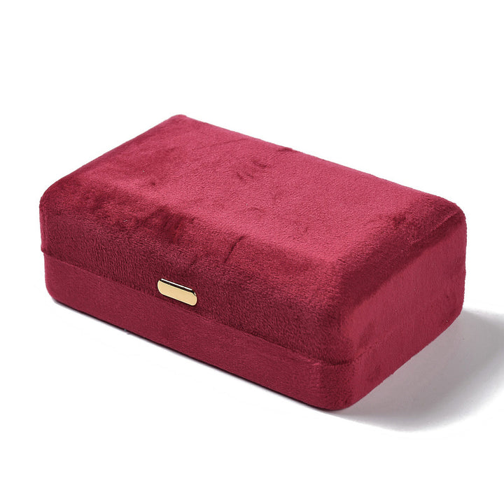 Rectangle Iron Covered with Velvet Jewelry Set Storage Boxes, Travel Portable Jewelry Case, for Necklaces, Rings, Earrings and Pendants...