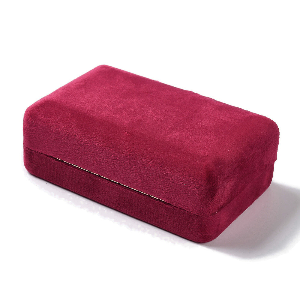 Rectangle Iron Covered with Velvet Jewelry Set Storage Boxes, Travel Portable Jewelry Case, for Necklaces, Rings, Earrings and Pendants...