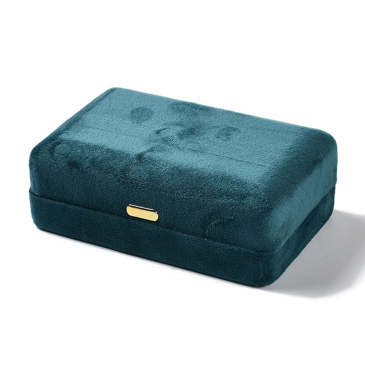 Rectangle Iron Covered with Velvet Jewelry Set Storage Boxes, Travel Portable Jewelry Case, for Necklaces, Rings, Earrings and Pendants...