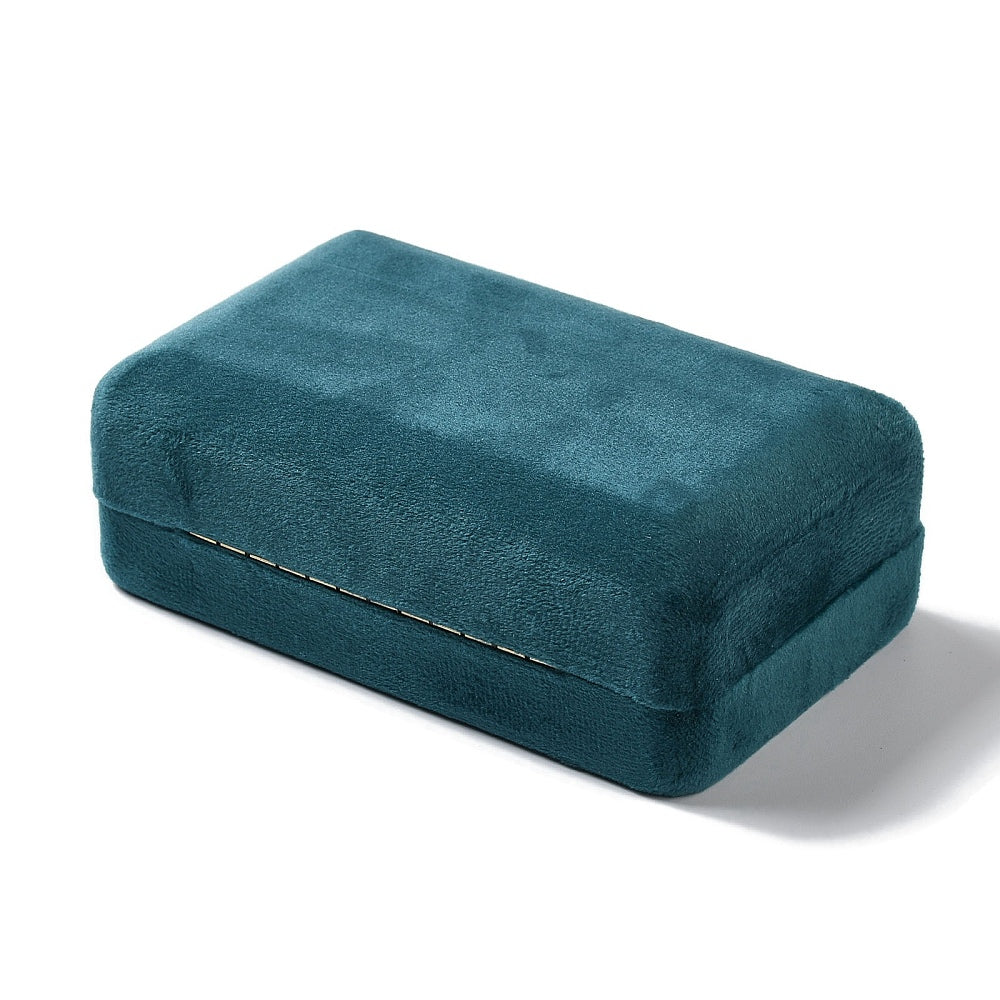 Rectangle Iron Covered with Velvet Jewelry Set Storage Boxes, Travel Portable Jewelry Case, for Necklaces, Rings, Earrings and Pendants...