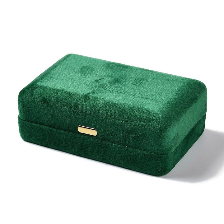Rectangle Iron Covered with Velvet Jewelry Set Storage Boxes, Travel Portable Jewelry Case, for Necklaces, Rings, Earrings and Pendants...