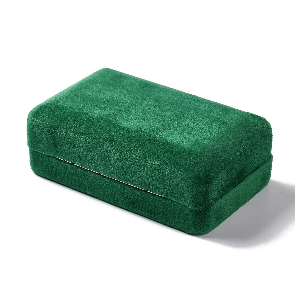 Rectangle Iron Covered with Velvet Jewelry Set Storage Boxes, Travel Portable Jewelry Case, for Necklaces, Rings, Earrings and Pendants...